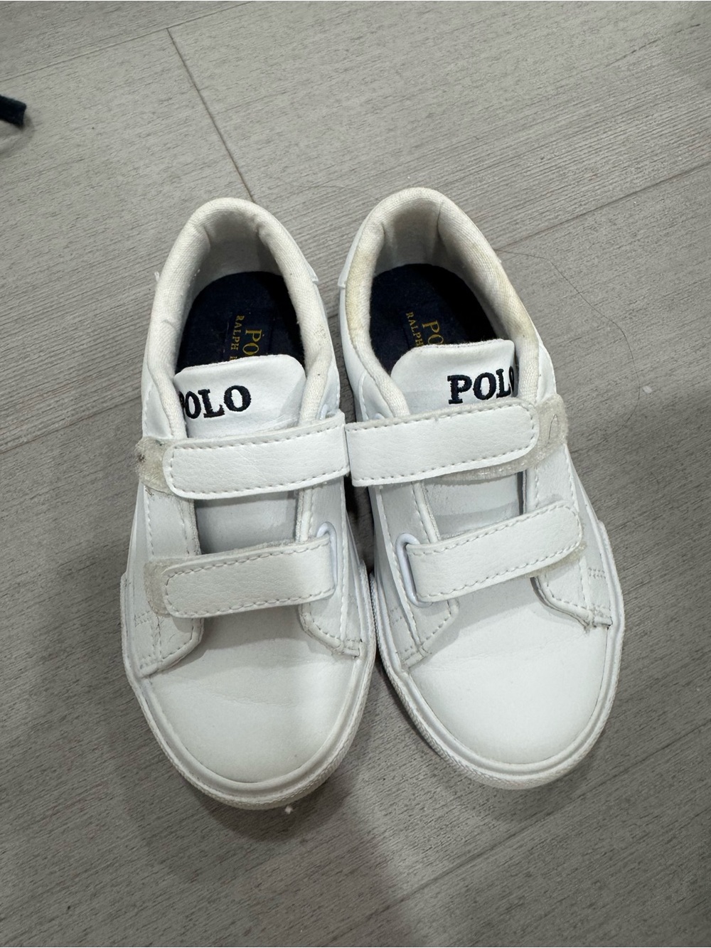 Polo by Ralph Lauren Kids White Velcro Strap Sneakers